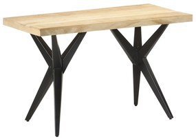 Tavolo Da Pranzo 120x60x76 Cm İn Legno Massello Di Mango /