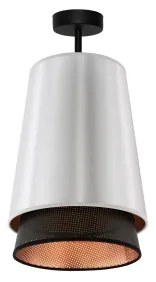 Duolla - Lampadario a plafone BELL SHINY 1xE27/15W/230V diametro 25 cm argento/nero