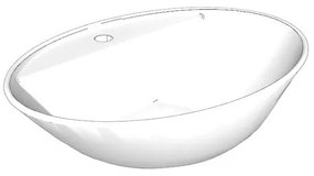 Lavabo da appoggio rettangolare in ceramica L 60 x H 17 x P 43 cm bianco