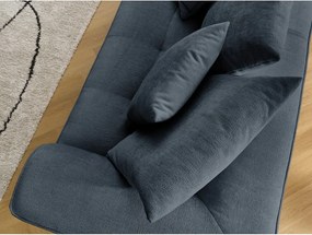 Divano blu scuro con rivestimento in ciniglia 237 cm Whesley – Bobochic Paris