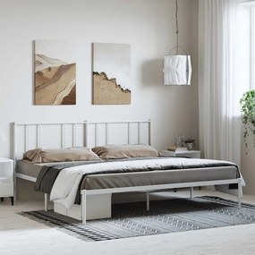 Giroletto Con Testiera Metallo Bianco 183x213 Cm /