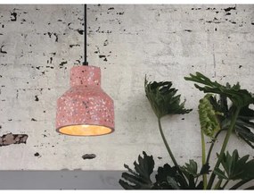 Klausen 111038 - Lampadario a sospensione con filo RESIN 1xE27/11W/230V rosa/nero