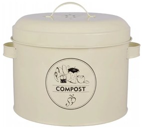 Contenitore per rifiuti compostabili bianco 6,3 l Vintage - Esschert Design