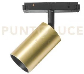 Modena sp/p - faretto proiettore regolabile oro per binari 48v inca...