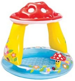 Piscina gonfiabile tonda 'fungo' con parasole 1-3 anni - CM.102X89H. - peso KG.1,50 (57114)