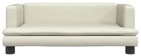 Lettino per cani crema 80x45x30 cm in similpelle