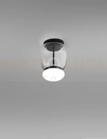 Faro lampada da soffitto s cristallo bianco montatura nero opaco 2 ...
