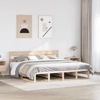 Letto senza Materasso 200x200 cm in Legno Massello di Pino 3302306