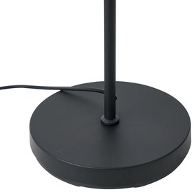 Lampada da terra Art Déco nera con piume nere - Peahen