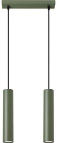 Sollux SL.1485 - Lampadario a sospensione con filo LAGOS 2xGU10/10W/230V verde