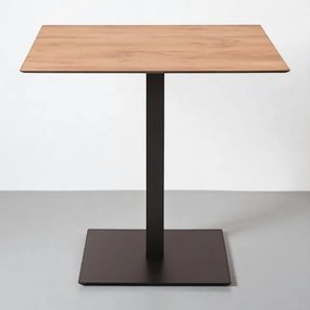 Tavolo quadrato da bar pub ristorante per esterno 80x80 cm piano in HPL Rovere Nodato H 74