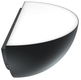 Applique Curva Monodirezionale con base E27 IP54 Nera - Serie BRINA