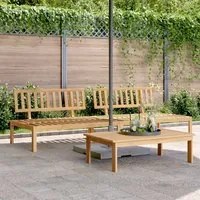 Divani Centrali da Giardino Pallet 2pz Legno Massello di Acacia 365852