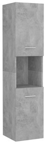 Mobile da bagno grigio cemento 30x30x130 cm legno multistrato