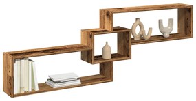 Mobile A Parete 158x18x53 Cm Legno Antico İn Legno Multistrato /