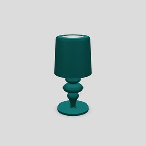 Lampada Da Scrivania Contemporanea Eva D14Cm In Plastica Verde E Alluminio