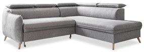 Divano letto angolare grigio chiaro (angolo destro) Sweet Harmony - Miuform