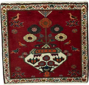 Shiraz Tappeto persiano 60x50 Rosso (Iran) Annodato A Mano
