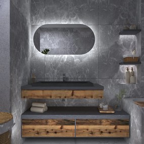 Specchio asimmetrico con luce LED G4