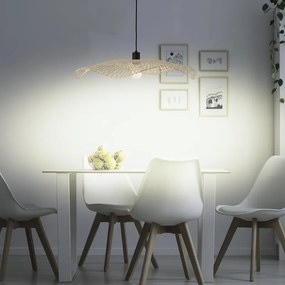 Lampadario Boho Pizzi nero bambù E27 INSPIRE