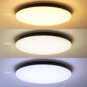 Plafoniera LED dimmerabile SIENA LED/80W/230V 3000-6000K Ø 75 cm nera + telecomando