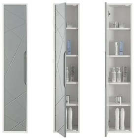 Colonna bagno sospesa 30x150 Furore verde salvia con ripiani interni