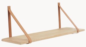 Mensola in legno con cinturini in pelle Forno