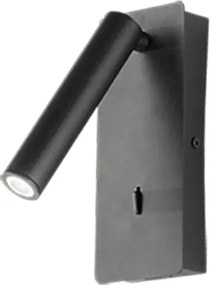 Applique TELESCOPE in metallo Nero 20 cm con sorgente luminosa direzionale a LED