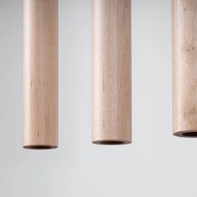 Sollux SL.1269 - Lampadario a sospensione con filo PASTELO 5xG9/8W/230V legno