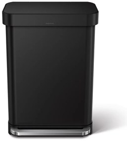 Cestino in acciaio nero opaco 55 l - simplehuman