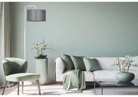 Piantana Contemporaneo Sigfrido Acciaio Bianco Grigio 1 Luce E27 Ip20