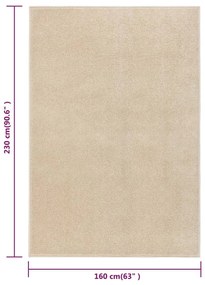 Tappeto a Pelo Corto 160x230 cm Beige