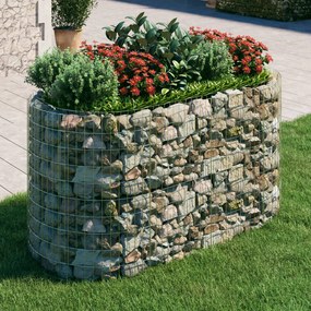 Gabbione Con Letto Rialzato İn Ferro Zincato 200x100x100 Cm /
