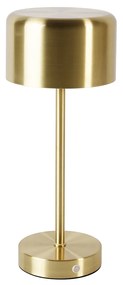 Lampada da tavolo moderna in ottone opaco ricaricabile - Poppie