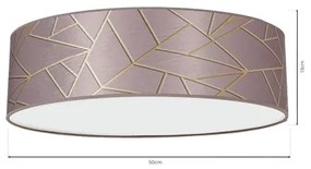 Plafoniera  ZIGGY 3xE27/60W/230V rosa/oro