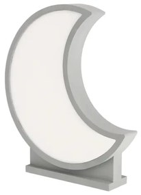 Lampada da tavolo LED per bambini MOON LED/12W/230V grigia