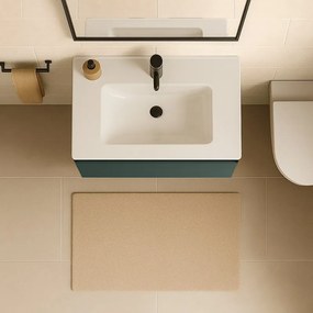Mobile da bagno sospeso sotto lavabo L 79.5 x H 40 x P 45.5 cm verde opaco, 1 cassetto Fusion
