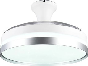 Plafoniera LED bianca/argentata Lindberg – Trio