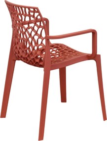 GEORGETA - poltrona moderna in polipropilene con decorazione