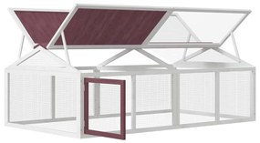 Box per animali moka 200x112,5x74 cm in legno massello di pino
