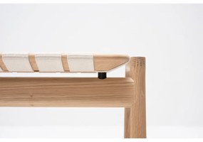 Panchina in colore bianco e naturale Klupa - Gazzda