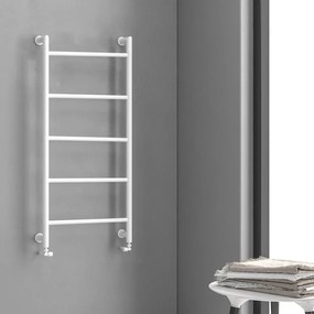 Kamalu - termoarredo scalda salviette 1200x560mm colore bianco opaco kam-d6012b