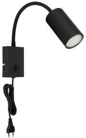 Globo 57911WB - Lampada flessibile da muro ROBBY 1xGU10/25W/230V nero