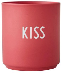 Tazza in porcellana rossa, 300 ml Kiss - Design Letters