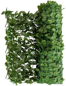 Costway Siepe artificiale in arte topiaria, Siepe con foglie di edera per interno ed esterno 150 x 240 cm