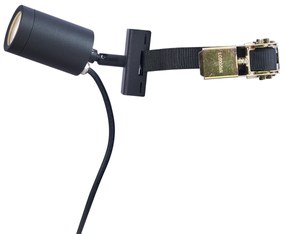 Faretto da esterno nero per albero GU10 50mm orientabile e inclinabile IP65 - Solo