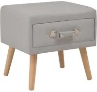 Comodino Grigio 40x35x40 cm in Tessuto cod 10961