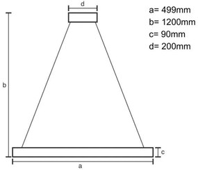 Lampadario a sospensione con filo LED dimmerabile LED/80W/230V 3000-6500K nero + telecomando
