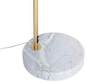 Lampada ad arco moderna in ottone con vetro trasparente - Arc