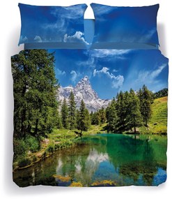 Completo Copripiumino Matrimoniale Blue lake Sogni di